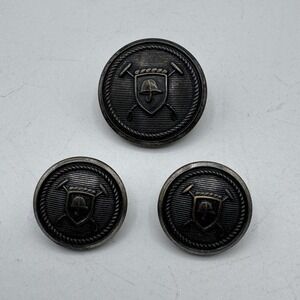 Ralph Lauren Siver Buttons Replacement Helmet Waterbury Polo 15mm 20mm Set 3